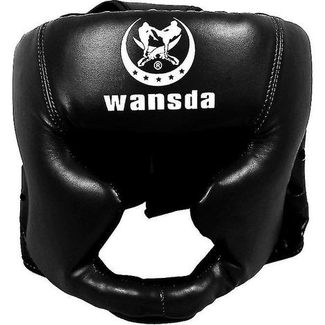 Casque de protection pour l'entraînement, le kickboxing et le sparring, noir (1/5)