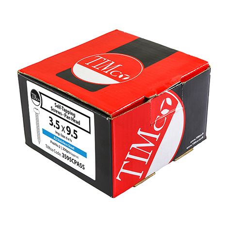 TIMCO Self-Tapping Pan Head A2 Stainless Steel Screws - 2.9 x 9.5
