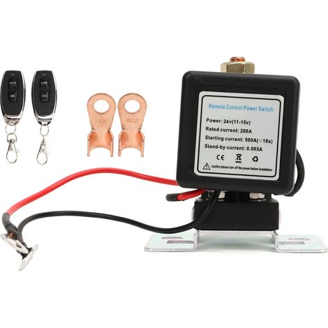Interruttore di disconnessione della batteria dell'auto, interruttore di disconnessione dell'alimentazione principale ad alta corrente con 2 telecomandi da 24 V.