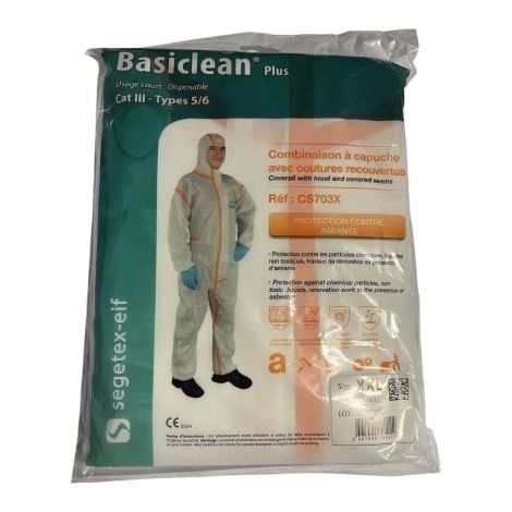 COMBINAISON AMIANTE BASICLEAN+ SEGETEX TU - CS7035 48/50 (XXL)
