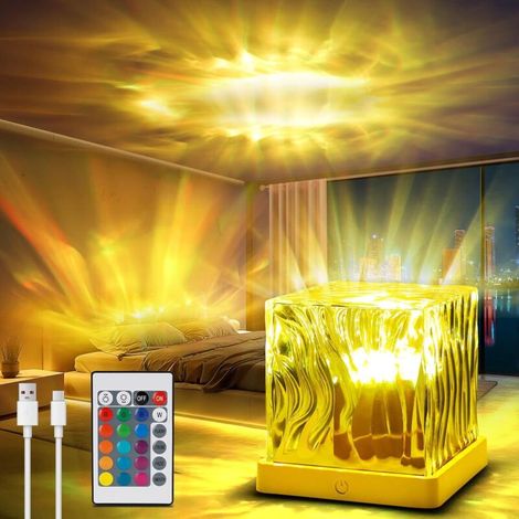 Lampe aurore boréale LED cube 3D, USB, 16 couleurs, télécommande, éclairage ambiance salon/chambre (1/5)