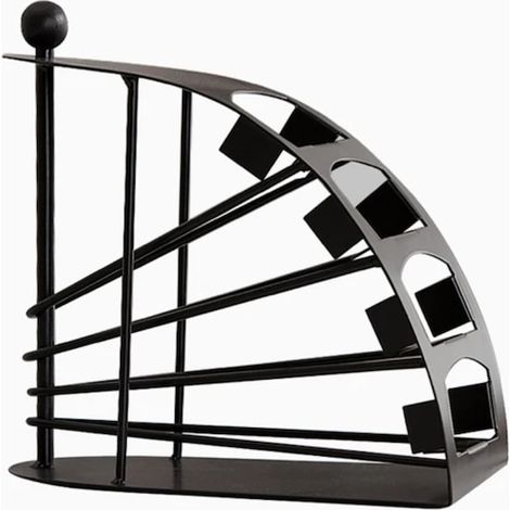 Organiseur pour télécommandes ou téléphones, pour 4 télécommandes, métallisé, 20,5 x 10 x 21 cm, noir (1/5)