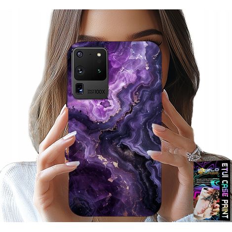 Hülle für Samsung Galaxy S20 Ultra – modisches, feminines Lila-Marmor-Design + Folie (1/5)