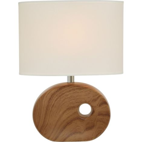 Tischlampe mit Porzellanbasis OAKVILLE, 30 cm (1/4)