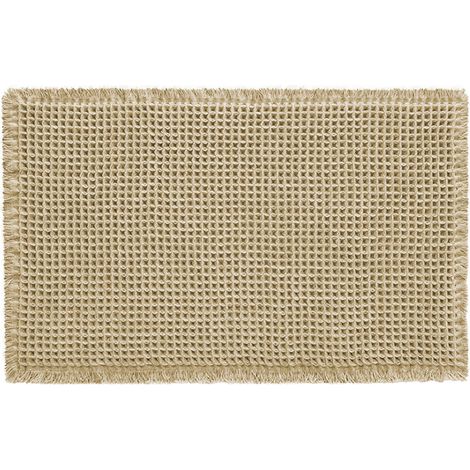 Ensemble 2 tapis de bain style bohème - Antidérapants et lavables - Décoration ethnique