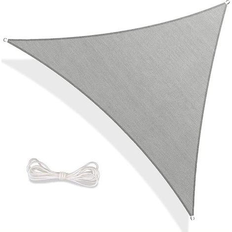 Voile D'ombrage, Voile D'ombrage Triangulaire 4x4x4, Protection Des Rayons Uv, Voile D Ombrage Jardin Avec Corde, Perméable Imperméable Voiles D'ombrage Pour Patio, Piscine, Extérieur (1/5)
