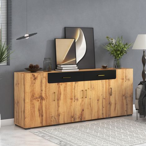Sideboard Kommode Aufbewahrung 208 cm mit 4 Türen OKMYHOME (1/5)