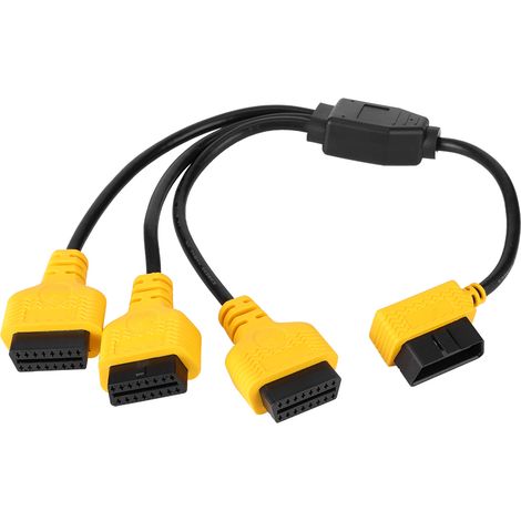 Câble OBD2 1 vers 3 Convertisseur Adaptateur 50 cm Rallonge Y Ligne J1962M vers 3-J1962F (1/5)