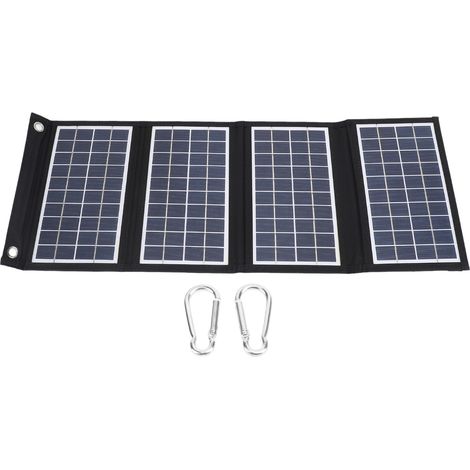 Ortviai Panneau Solaire Portable 30 W 5 V, pliable en 4 parties, avec 2 ports USB pour camping et randonnée (1/5)