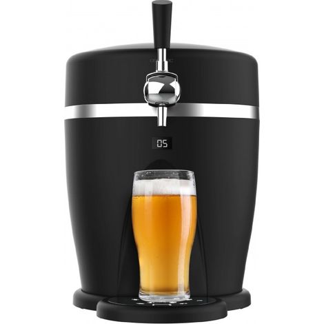 Cecotec Dispensador de Cerveza BeerFlow 5000, 60 W, Rango Temperatura controlada de 3 a 6ºC, Compatible barriles universales presurizados 5L, Indicador temperatura LED, Asa transporte, Antideslizante (1/3)