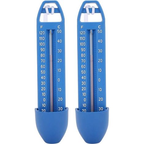 Juego de 2 termómetros flotantes grandes y fáciles de leer para piscinas exteriores e interiores, spas, jacuzzis y acuarios.