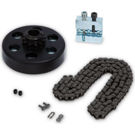 Embrayage centrifuge arbre 19mm, 12 dents 35, kit chaîne 1,2m + outil – EBERTH
