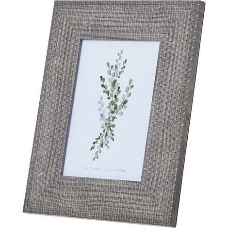 Woven Photo Frame 5 x 7 - Wood - L1 x W21 x H26 cm - Grey