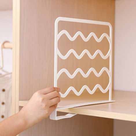 Separateur D Etagere De Placard - Plastique Reglable - Pour Rangement Organise Dans Placards Et Armoires - 1 Piece (1/5)