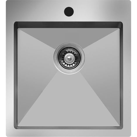 Lavello cucina incasso monovasca 45x50.5 cm inox Samet SA310401 (1/3)