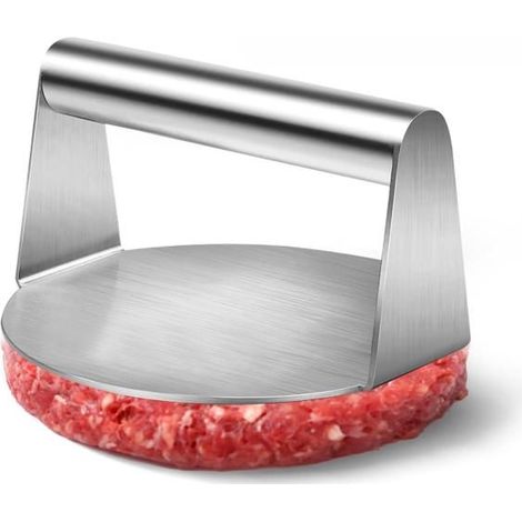 Presse Steak Haché, 14cm Presse Burger, Presse Hamburger en Acier INOX, Presse à Hamburger, Moule Steak Haché, Presse à Galettes (1/5)