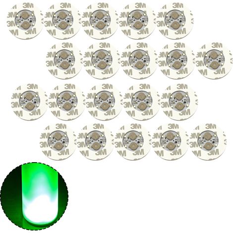 Coaster LED - 4 LED Lumineux Par Support - Pour Verres Et Bouteilles Transparentes - Idéal Soirée Fête Mariage Bar - 20 Pièces (1/5)
