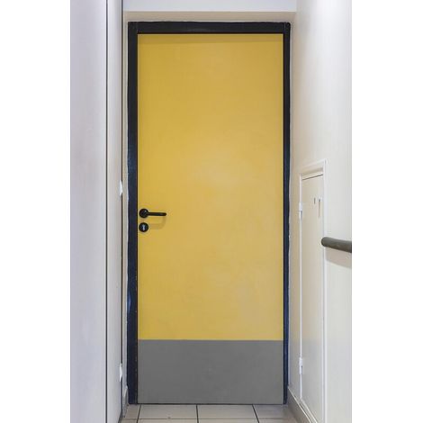 Plaque de protection de bas de porte adhésive, 930 x 350 mm finition blanc - WATTELEZ