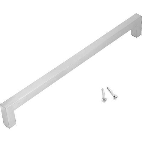 Massive Edelstahl-Schrankgriffe, quadratisch, für Küchenschubladen, Möbeltürbeschläge, matte Knöpfe für Zuhause, Büro und Geschäft, 12 x 12 x 288 mm (1/4)