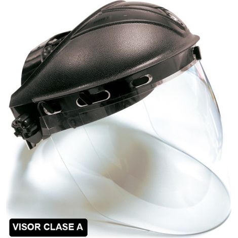 Pantalla con visor Clase A SAFETOP curvo de 2 mm FACEGUARD-A