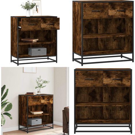 vidaXL Sideboard Räuchereiche 68x35x76 cm Holzwerkstoff (1/5)