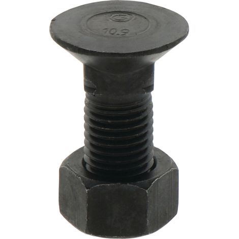 Bullone per aratro con dado M16x2 classe 10.9 DIN 608 testa quadrata 1640810