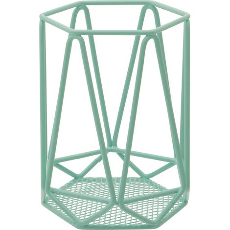 Premier Housewares Professional Round Small Metal Pastel Green Utensil Holder Kitchen Holders For Storage Of Utensils 12 x 16 x 12 (1/3)