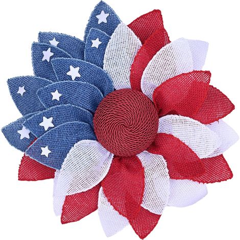 Guirlande En Forme De Drapeau Américain - Décoration Pour Porte Extérieure Intérieure - Fête De L'Indépendance - 35 Cm - 1 Pièce (1/4)