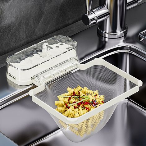 Filtre à ventouse pour évier, évier de cuisine, résidus, anti-obstruction, déchets de cuisine, égouttoir pour lave-vaisselle (avec 100 filtres) (1/5)