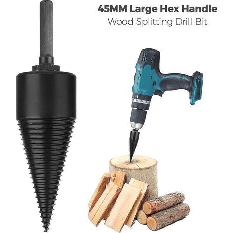 KLVGTIFS PU - Foret hélicoïdal industriel à grande vitesse, visseuse pour fendeuse de bûches de bois de chauffage - 45 mm (1/5)