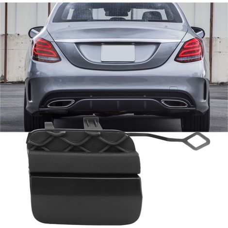 Référence OEM : A2058850256 Cache de crochet de remorquage de pare-chocs arrière pour Mercedes-Benz Classe C W205 Sport PKG AMG Line 2015-2018 (1/5)