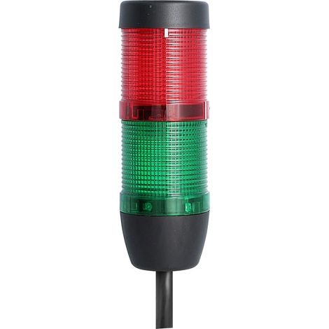 STEX24 Signalsäule grün-rot, 50mm, 24V AC/DC, LED-Blinklicht Kabel 0,6 Meter, SS50-OB2/24 139 Anschlusstechnik: Anschlusskabel - 1 Stück (1/2)