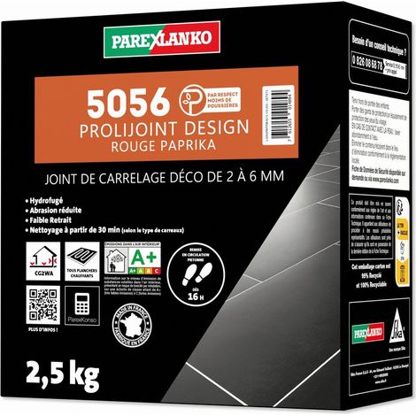 Joint de carrelage 2,5 Kg 5056 Prolijoint Design PAREXLANKO  Rouge Paprika