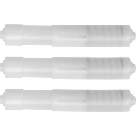 Porte-papier toilette en plastique blanc au épuré, avec tige réglable (1/5)