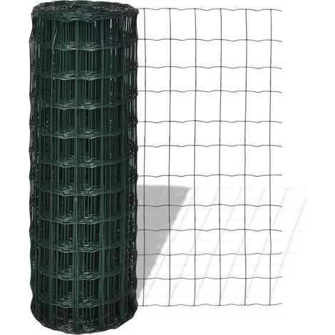 Set de euro valla acero verde 25x1,2 m vidaXL (1/2)