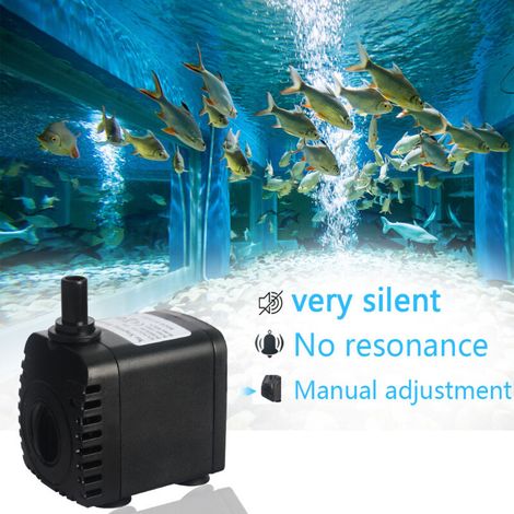 8W submersible water pump, flow rate 600 l/h, 220-240V AC power supply, with 2 nozzles for aquarium, pond, fountain and garden. (1/5)