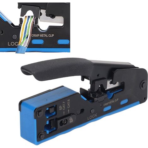 Le kit d'outils de sertissage réseau RJ45 convient au sertissage des connecteurs RJ45 8P et 6P et comprend des fonctions de coupe et de dénudage de fils pour le sertissage des connecteurs RJ45 travers (1/5)