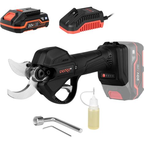 Dnipro‑M Tijeras de Podar Inalámbricas 20V. 4 Etapas de corte hasta 40mm, Motor Sin Escobillas, Cuchillas de Acero al Carbono SK5, Incluye Batería