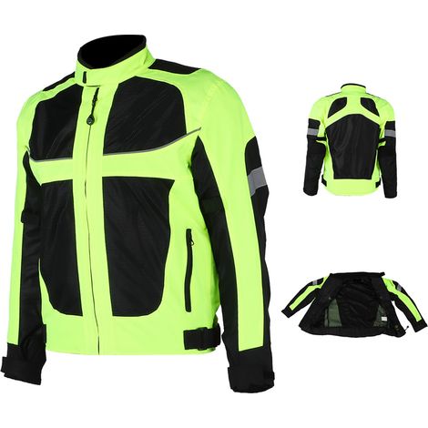 Vêtements de moto pour homme, respirants et réfléchissants, protection complète pour l'été, taille 3XL. (1/5)