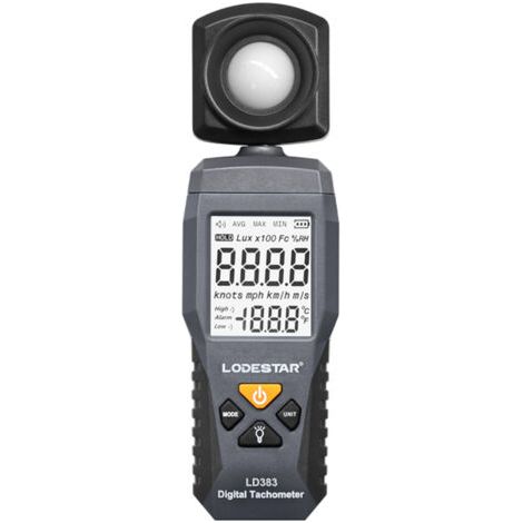 Luxmètre numérique LD383, mesure 0-200 000 lux avec capteur de température, écran LCD, idéal pour photographie et plantes