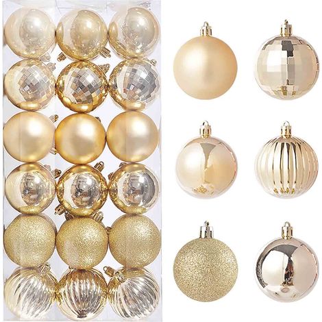 Boule De Noël - 40 mm - En Pvc Incassable - Décoration Arbre De Noël Fête Mariage Anniversaire - 72 Pièces (1/5)