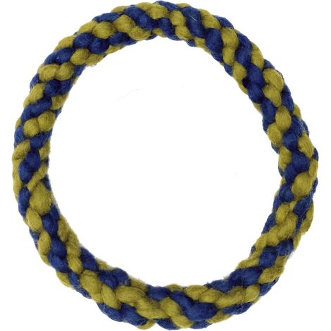 Anneau de Corde Marine Vert 25cm, Jouet pour Chien, Jouet Résistant, idéal pour récupérer, mâcher et Jouer de manière Interactive, 100% Laine, Modèle Anneau