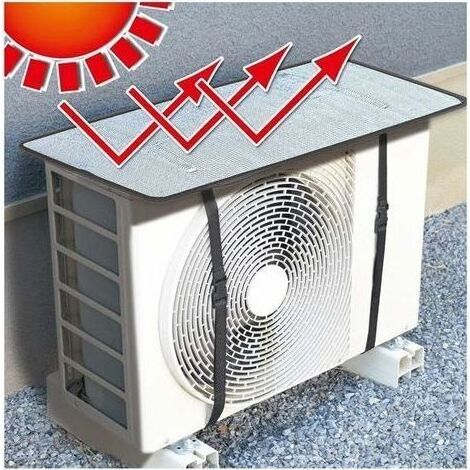 Couvercle climatisation extérieur en aluminium 5mm – Protection antiUV et étanche à la poussière – Compatible pompes à chaleur split (1/4)
