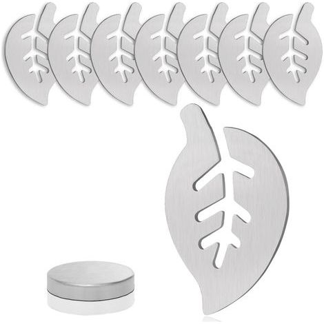 Set mit 8 magnetischen Tischdeckenklammern aus dickem Edelstahl mit Blattmuster, geeignet für den Außenbereich und für den harten Einsatz. (1/5)