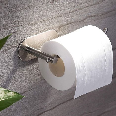 Selbstklebender Toilettenpapierhalter – Wandmontierter Toilettenpapierhalter aus gebürstetem Edelstahl für Bad und Küche (1/5)