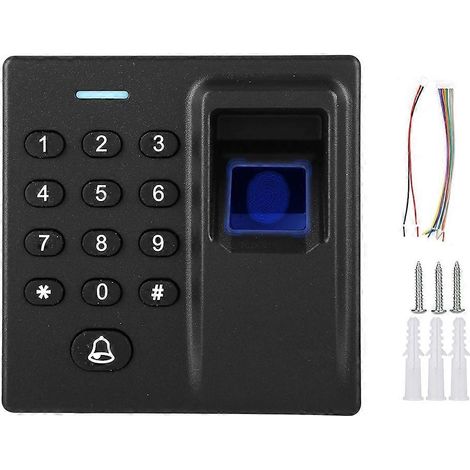 Système de contrôle d'accès à clavier, lecteur d'empreintes digitales et de cartes, mot de passe, noir, 12 V CC