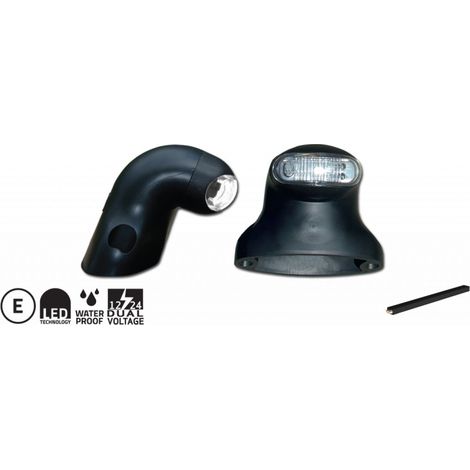 Pack de 2 éclaireurs de plaque LED 12-24V + 500mm de câble plat (1/5)