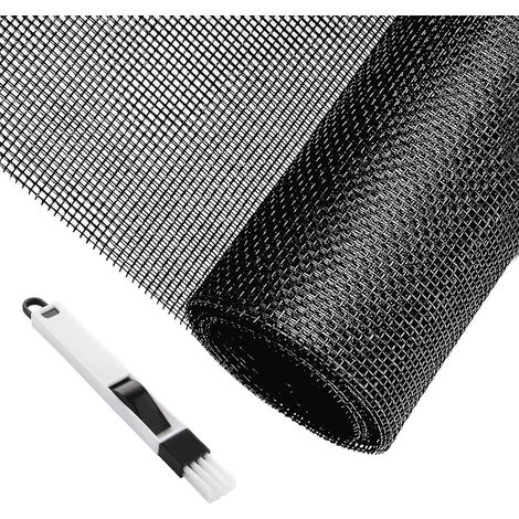 Moustiquaire Fenêtre,300x150CM Moustiquaire Fenetre Enroulable-Découpable Aux Dimensions Souhaitées (Noir) (1/5)