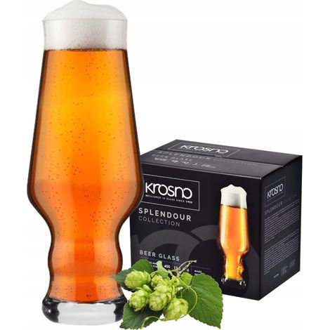 Juego de 6 vasos de cerveza Krosno Splendour de 400 ml (5900345788616)