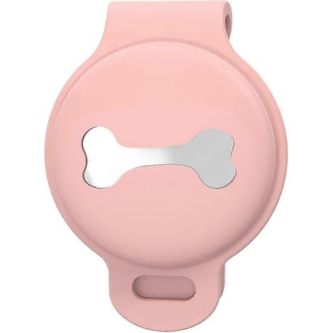 Étui de protection rose en silicone résistant aux rayures, compatible avec les traceurs AirTag iOS  également compatible avec les traceurs GPS pour bagages pour chats et chiens. (1/5)